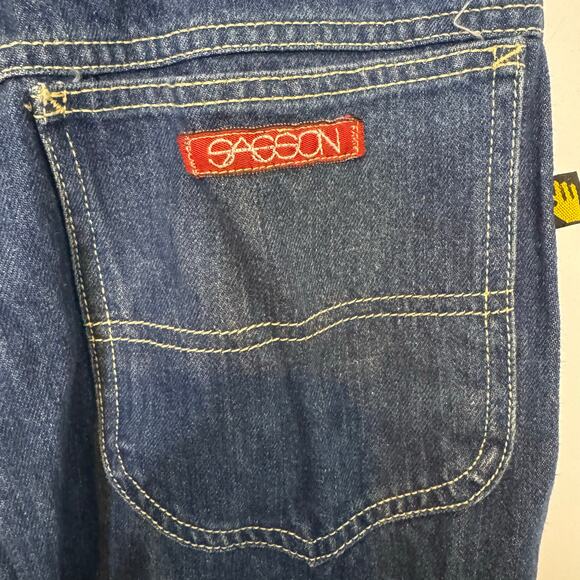 Vintage 80s Sasson High Waist Tapered Jeans Size 12 Blue Denim Made in USA - Picture 4 of 7
